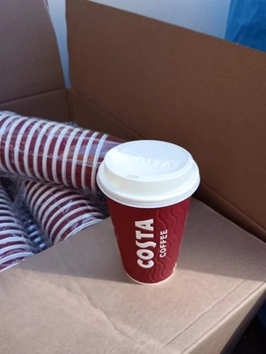 Costa Coffee Disposable Paper Cups x 90 Large Size With Lid