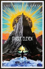 FINGER ELEVEN Last Night On Earth 2025 Ltd Ed New RARE Tour Poster! Hard Rock