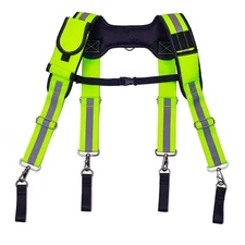 Carpenter Tool Belt Suspenders, Heavy Duty Tool Belt Suspenders Reflective Safet