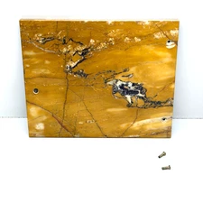 Antiq French Marble Clock Rear Door Panel w/ Screws A L'Esperance Godchot Paris