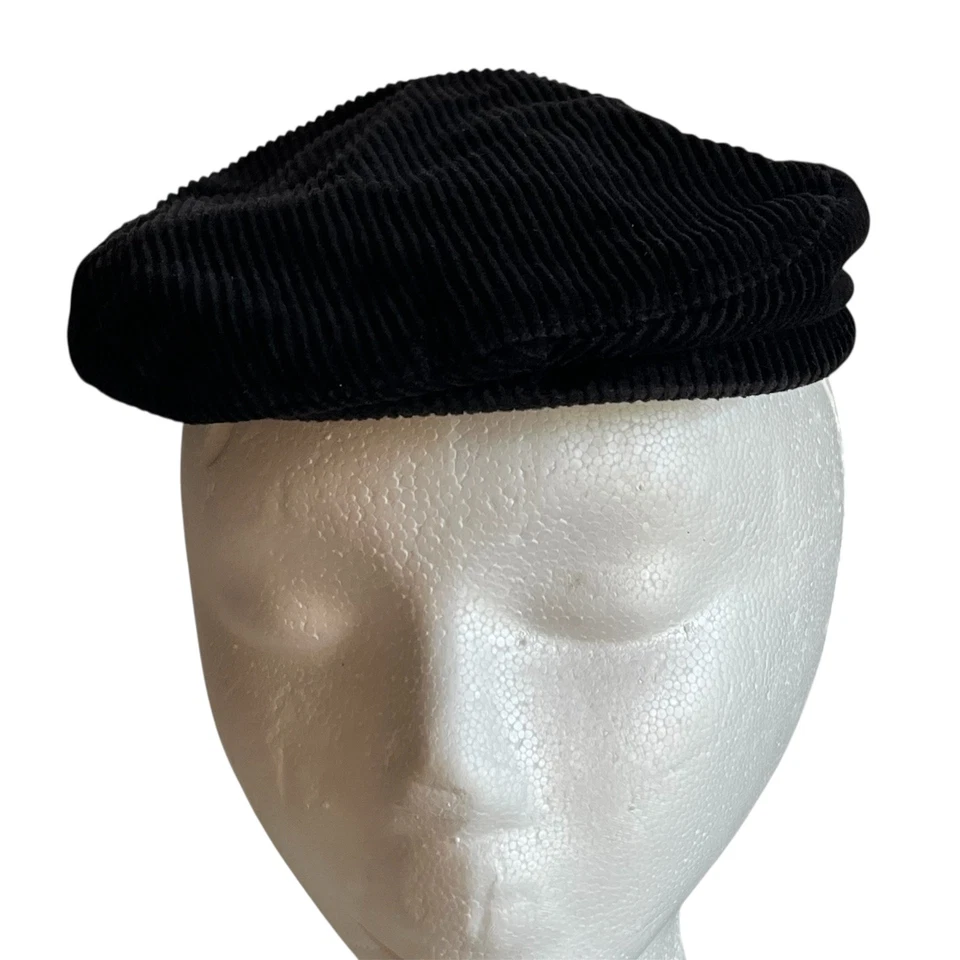 Детская вельветовая плоская кепка JANIE AND JACK для газетчика таксиста черная размер 4–5 - Изображение 2 из 4