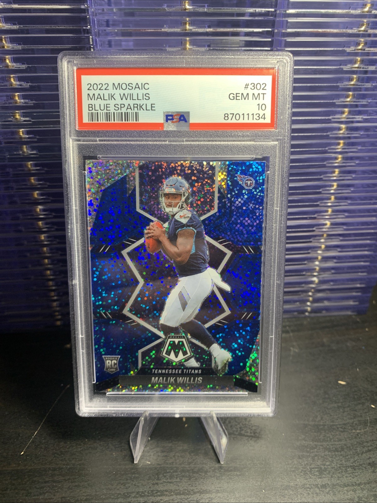 Malik Willis Panini Mosaic #302 Blue Sparkle