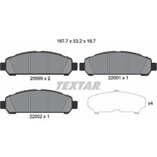 Textar 2599901 Bremsbelagsatz für TOYOTA VENZA V1