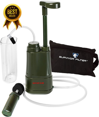 0.01 Micron Portable Water Filter Survival System Removes Bacteria Virus Backpac