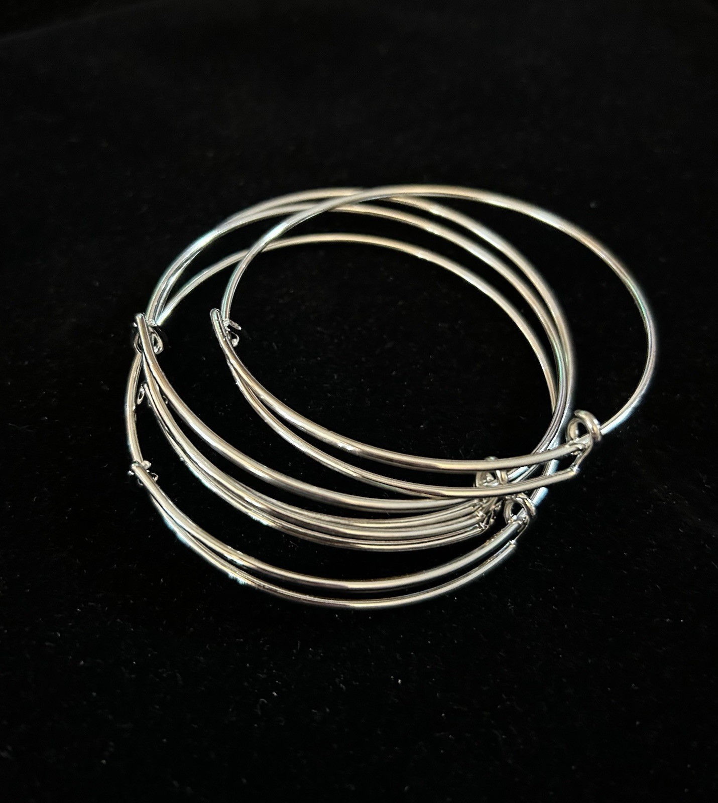 290pcs Adjustable Wire Bangle Bracelets, Metal, W… - image 2