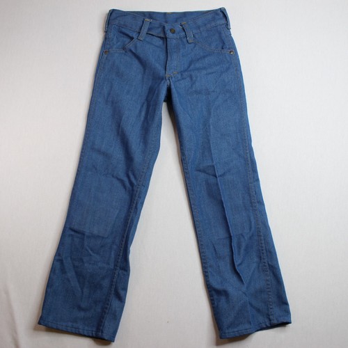 Vintage Toughskins Jeans Youth Size Reg 12 Sears Perma-Prest Blue Denim Flared