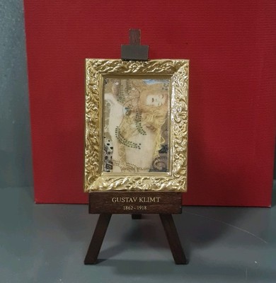 Goebel Artis Orbis Gustav Klimt Miniatur Porzellan Bild Mit Staffelei OVP