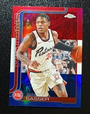 2025-26 TOPPS CHROME BASKETBALL MARCUS SASSER PISTONS RED WHITE BLUE REFRACTOR 