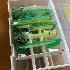 Lot 8 Vintage Bechhold And Sons Fish Catcher FLASHER Double Sided GLOW DF 8