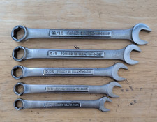 Vtg Craftsman 5pc Sae 6pt Combination Wrench Set 6 Pt Usa Series Va 716-1116