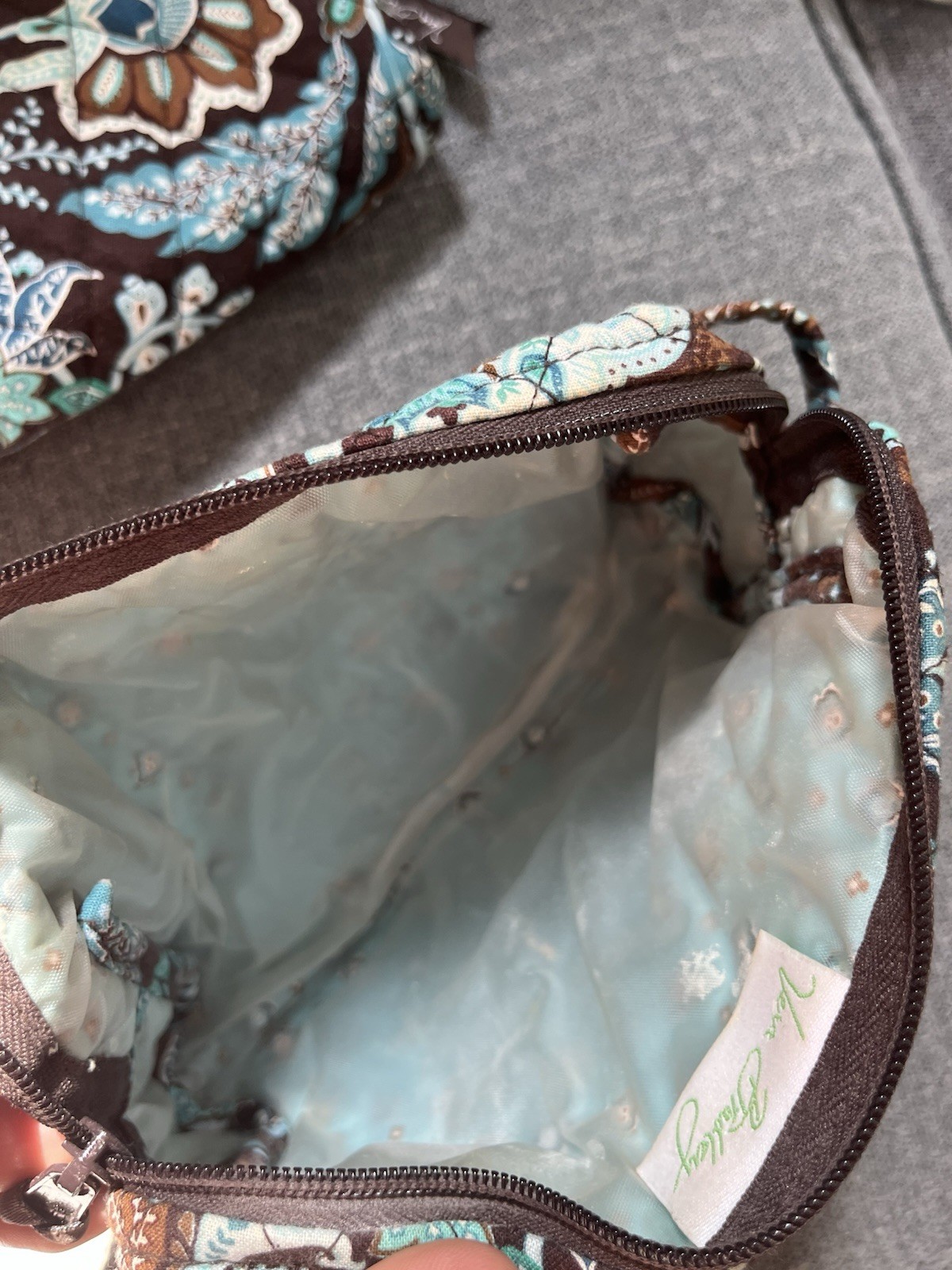 Vera Bradley Java Blue And Brown Small Travel Cas… - image 5