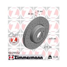1x ZIMMERMANN Bremsscheibe SPORT Z Vorderachse � 370mm f�r BMW