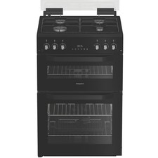 Hotpoint HDG6GDCB1 Refurbished 60cm Gas Cooker - Black 79127423/1/HDG6GDCB1