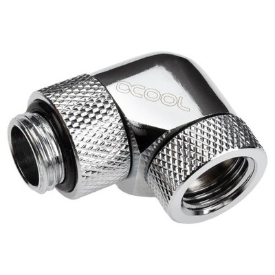 Alphacool 17261 Nickel Silver Male/Female 1/4'' 90° 32.5mm 18mm Accessories