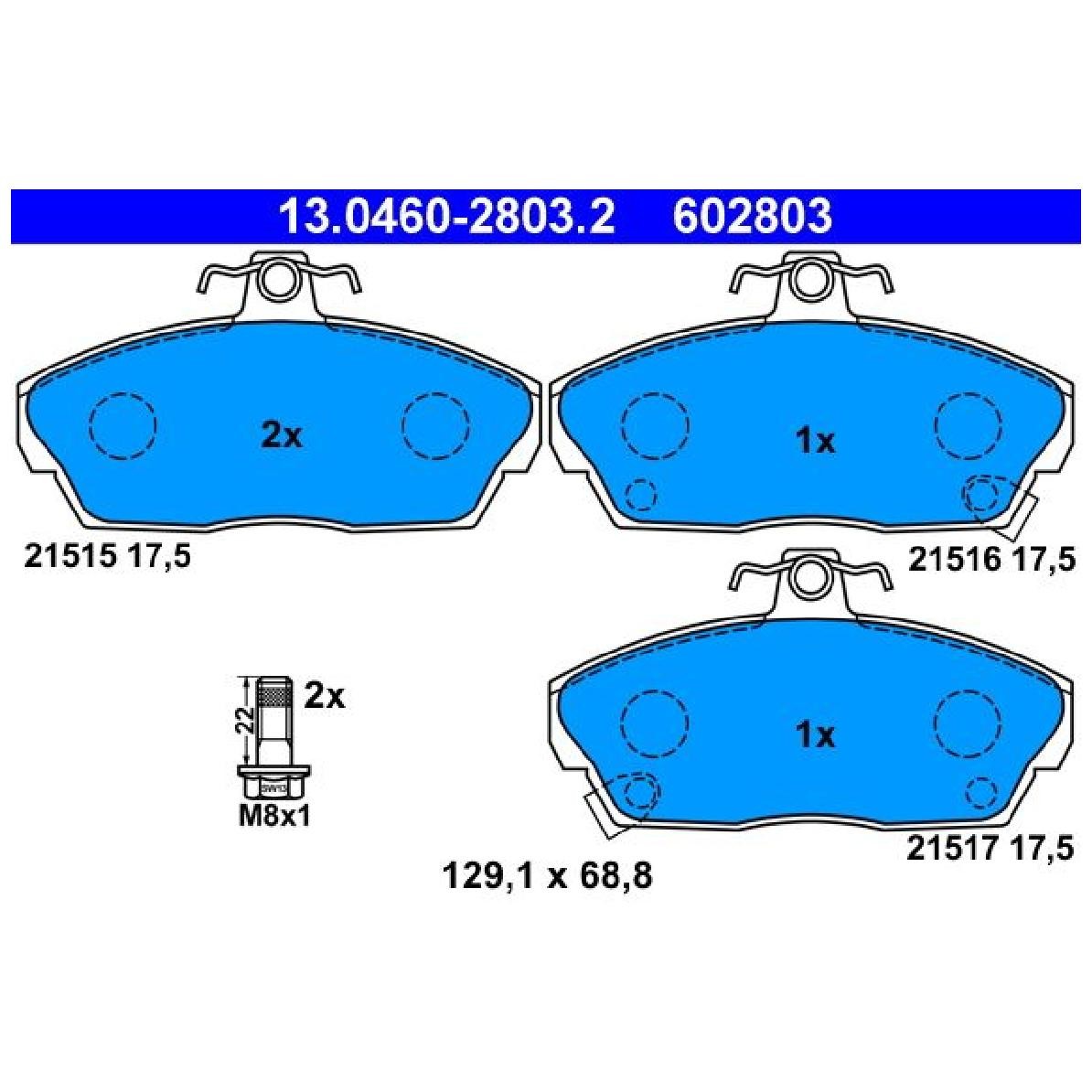 Satz BremsbeläGe BremsklöTze Vorne FüR Honda Civic 6 Mb Ma Ej 7 EM2 Es | 2433-image