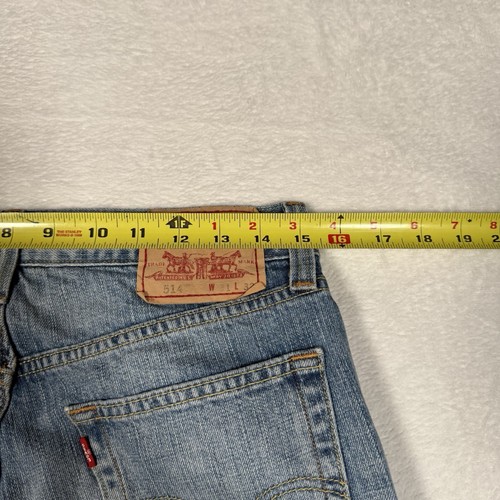 Pantalones de mezclilla Levis 514 para hombre talla 31X32 ajustados de pierna recta azules - Imagen 14 de 18