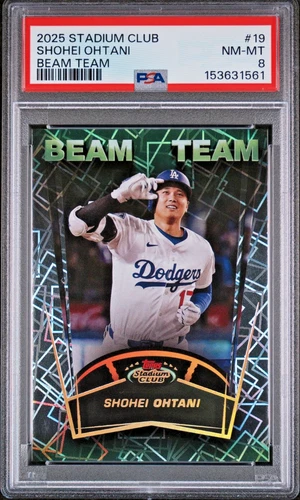 Shohei Ohtani BEAM TEAM SSP PSA 8 🔥 2025 Stadium Club Dodgers #BT-19