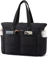 Lovevook Handtasche Shopper Tasche Damen, 15,6 Zoll Puffer Laptoptasche Leicht