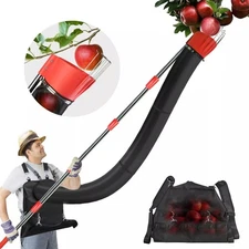 13.43FT Heavy Duty Fruit Picker Pole Tool with Basket Funnels Collection Bag