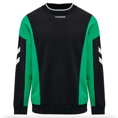 Hummel hmlclaus Sweatshirt Men's Size M US Black Green 100% Cotton