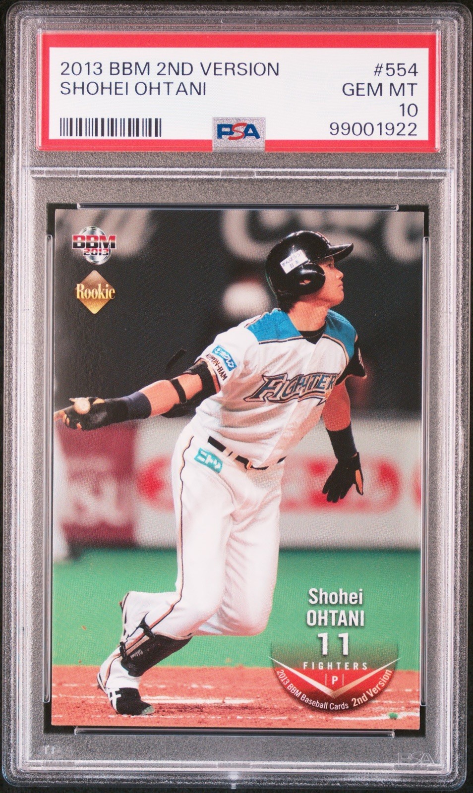 2013 BBM 2ND VERSION BATTING SHOHEI OHTANI  ROOKIE CARD #554 PSA 10 GEM MINT