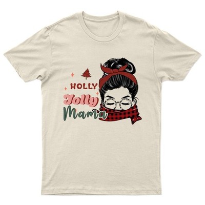 Holly Jolly Mama Weihnachten T-Shirt Unisex Geschenk Retro Saisonal Lustig...