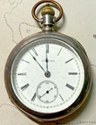 Vintage Illinois Watch Company Coin Silver American Pocket Watch Working