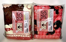 SK JAPAN Monchhichi Blanket Sanrio Collab Cozy Throw Set of 2 Japan New