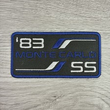 1983 Monte Carlo SS Patch 83 Super Sport Iron On Sew On Embroidered Black Blue