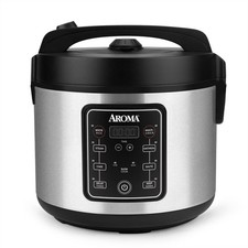 Aroma 20 Cup Digital Multicooker & Rice Cooker - Stainless Steel: 5