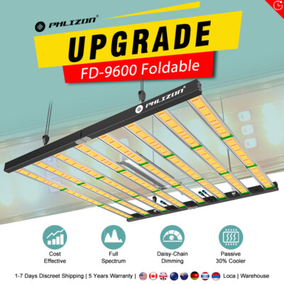 Phlizon 1000W PRO LED Grow Light Dimmable 8bar Samsung Diodes Indoor Hydroponik