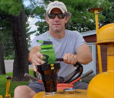 Magnetic Drink Cup Holder - STRONG magnetic base holds securely on steel surface