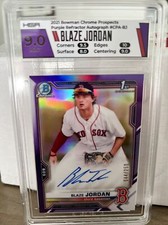2021 Blaze Jordan Bowman Chrome Mint HGA 9.0 Auto 10 Purple /250