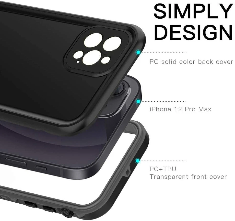 For iPhone 12 Pro Max /12 Mini Magsafe Waterproof Case Shockproof with Kickstand - Image 4 of 4