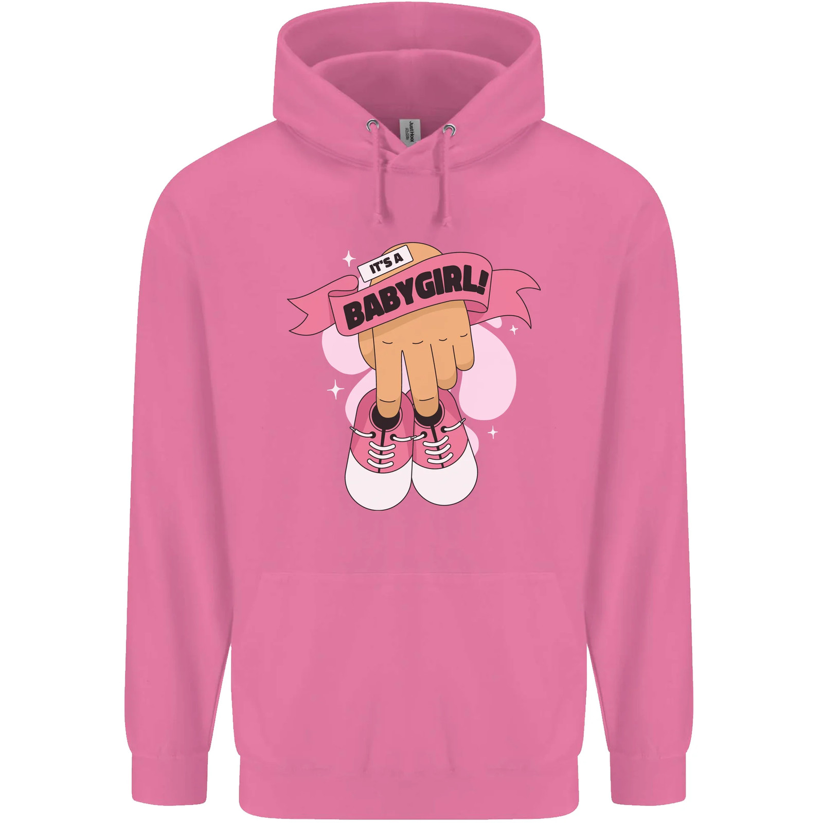 A Baby Girl Gender Reveal Christening Pregnancy Mens 80percent Cotton Hoodie image 9