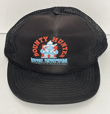 BOUNTY HUNTER METAL DETECTORS ADJUSTABLE Trucker SnapBack CAP HAT Mesh  Vintage | eBay