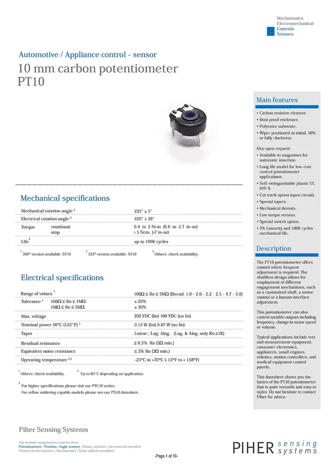 Potentiometer PT-10 Trimmer 5 kOhm 150mW horizontal liegend 2 Stück (0012) - Bild 2 von 4