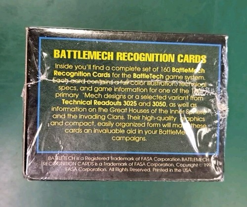 1993 FASA BATTLETECH BATTLEMECH RECOGNITION CARDS #1675 FACTORY SEALED SET NEW - Picture 5 of 6