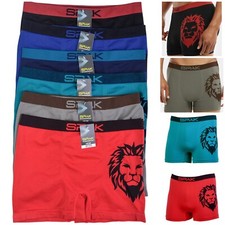 Lot 6 Pack Men Microfiber Boxer Briefs Underwear Compression Stretch Sport Flex