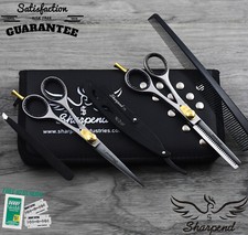 JAPANESE STAINLESS STEEL 6" BARBER STYLIST HAIR CUTTING SHEARS SCISSORS SET/KIT