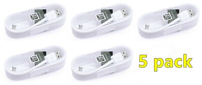 Micro USB Cable  5X OEM Fast Charge Rapid Sync Cord Charger For  Galaxy S5 S6 S7