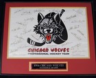 Signed and Framed 1994 Chicago Wolves Team Signed Poster PSA/DNA LOA — photo 2