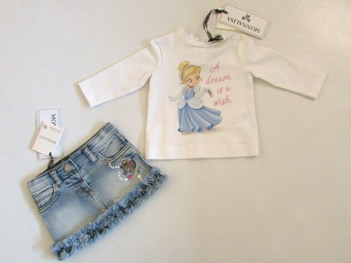 MONNALISA COMPLETO GONNA JEANS E T-SHIRT BAMBINA 6 MESI SCONTO 50% | eBay
