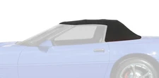 Fits: Chevy Corvette 1986-1993 Soft Top With Plastic Window Haartz Black Canvas