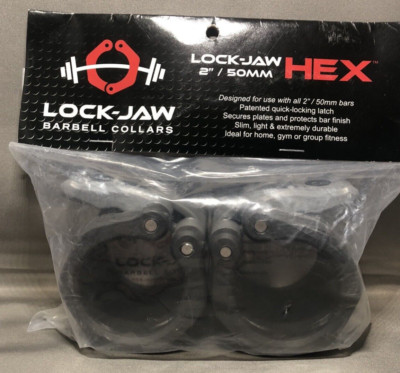 **Lock Jaw Barbell Collar by  Avus Design- 2'' /50mm Hex (quick locking latch)NEW