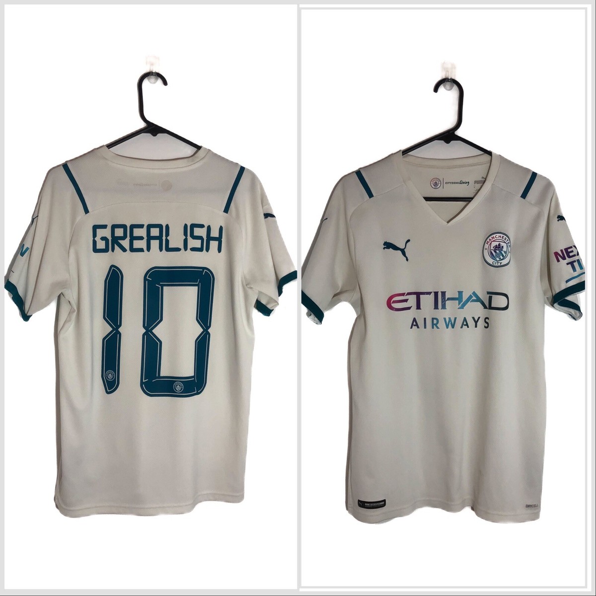 Manchester City No.10 Grealish ユニフォーム 2021-22 Manchester City Third Shirt Grealish #10 - 10/10 - (M)
