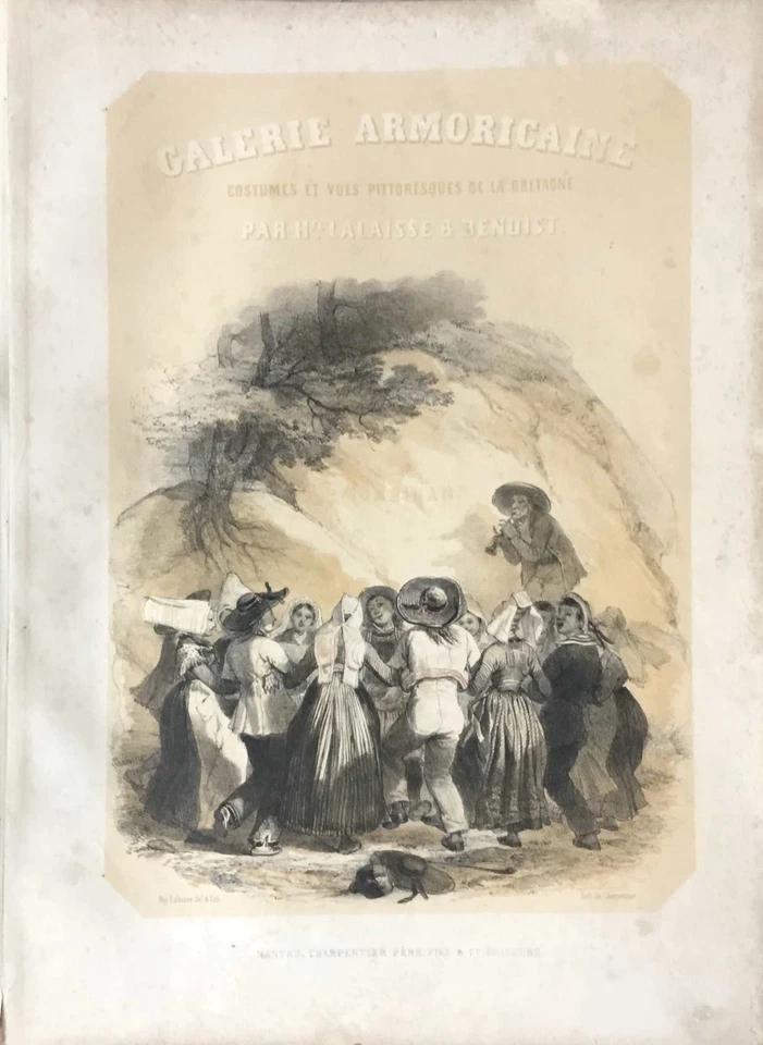 1848, Lalaisse, Benoist, Galerie armoricaine, lithographies rehaussées. - Photo 4/4