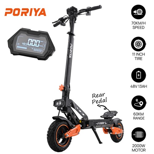 2000W Electric Scooter 70KM/H 60KM Foldable Portable Adult Off Road E-Bike - Picture 20 of 23