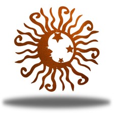 Wacky Solar Moon Metal Wall Art