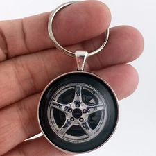 Vintage Pontiac WS6 Mag Wheels Firebird Trans Am 1.2" Diameter Keychain